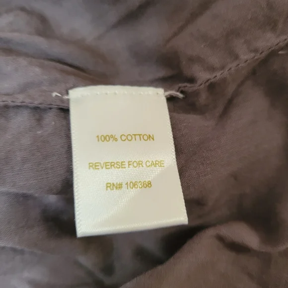 Garnet Hill Gray Boho Embroidered Tunic Top Size 14 Large  Peasant Top - Picture 6 of 6